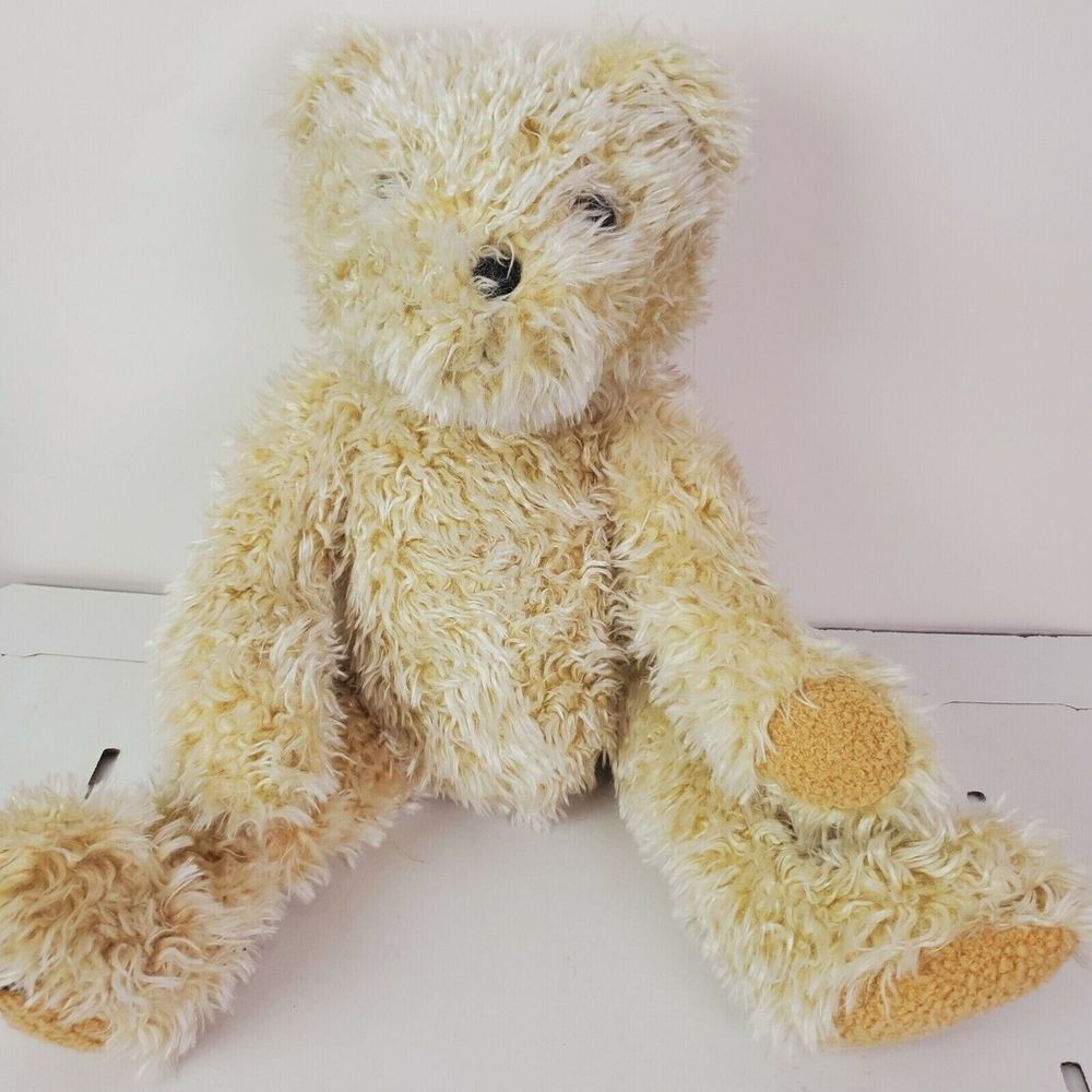 Vintage 1997 Belkie Teddy Bear‎ Plush Shaggy Fur Blonde